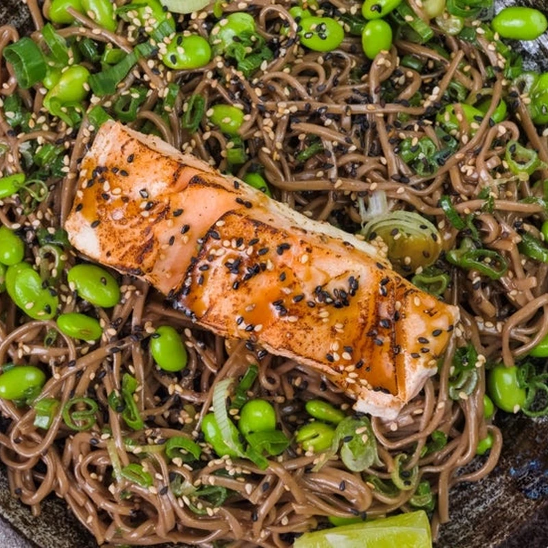 Salmon Soba Noodle Salad