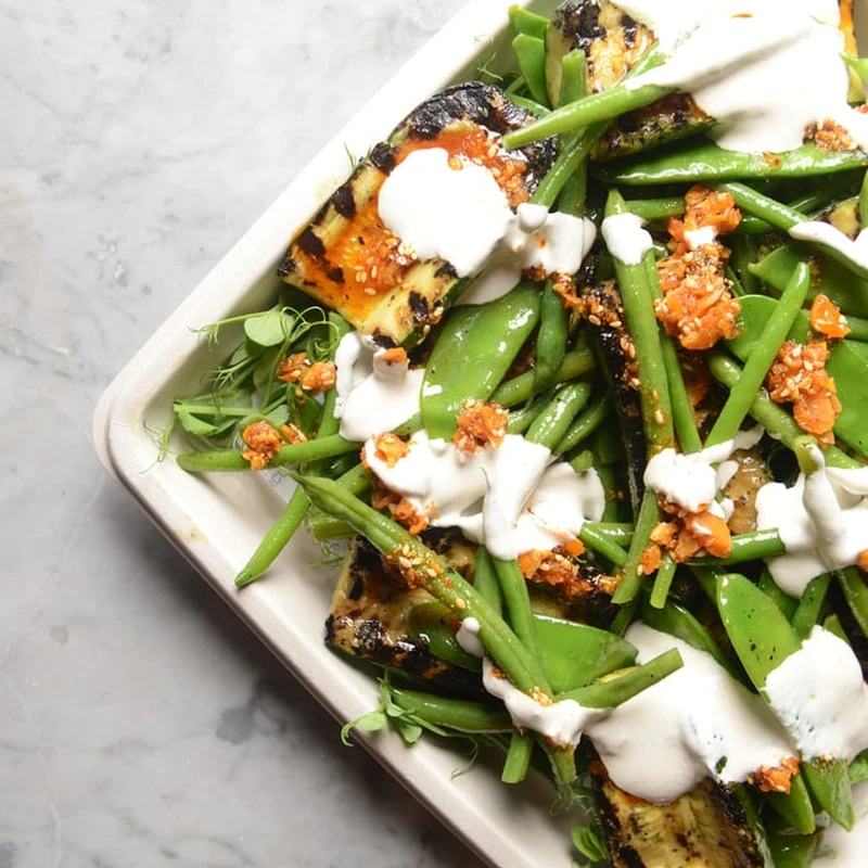 Roasted Aubergine & Chickpeas