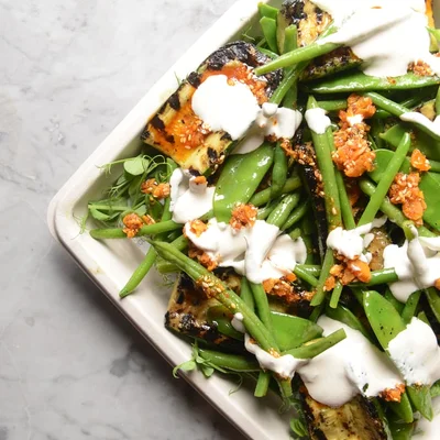 Roasted Aubergine & Chickpeas