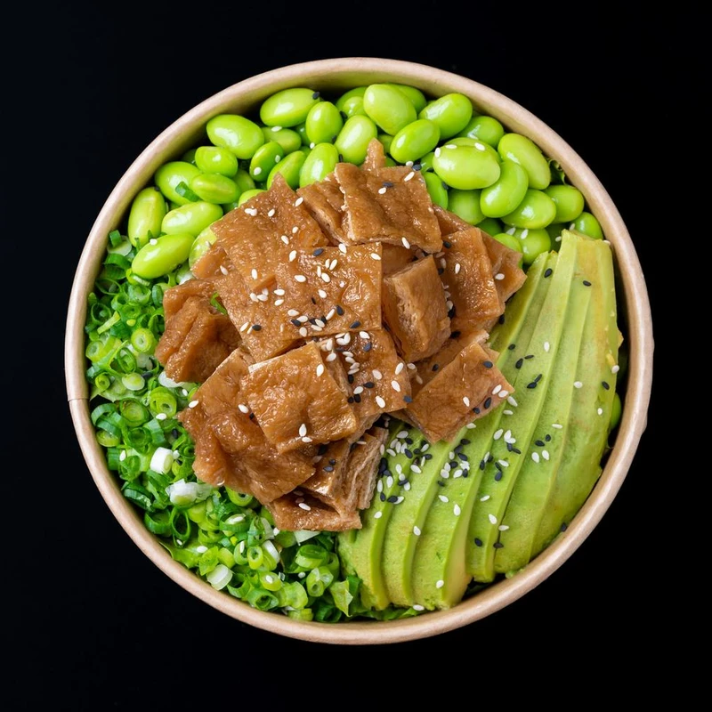 Vegan Half Rice Half Salad Bowl
