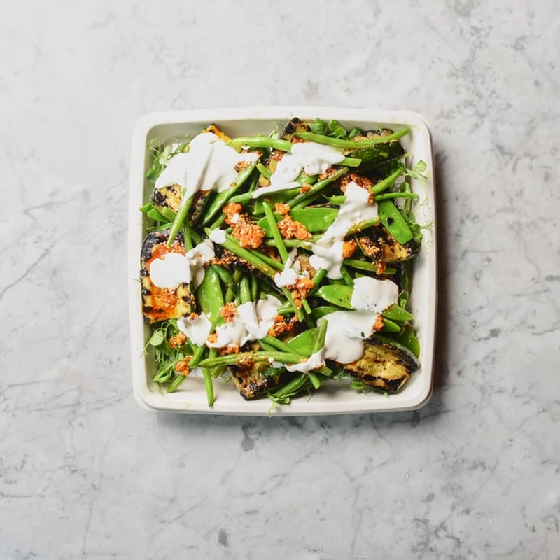 Charred Courgette & Green Beans