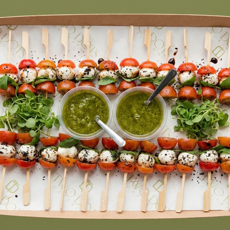 Creamy Mozzarella Ball Skewers