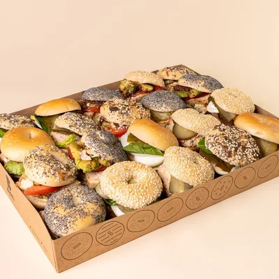 Mediterranean Mini Bagel Platter