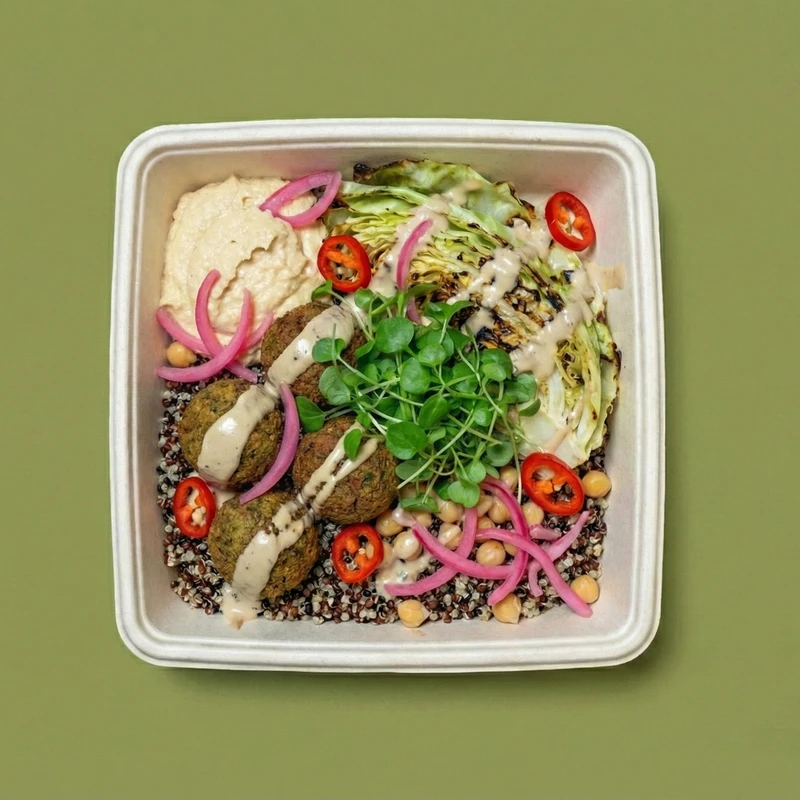 Middle Eastern Falafel & Quinoa Bowl