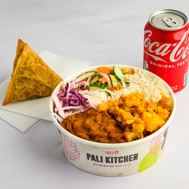 Delhi Bundle: Rice bowl, side and drink