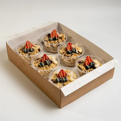 Bircher Muesli with Coconut Chips, Maple & Tahini