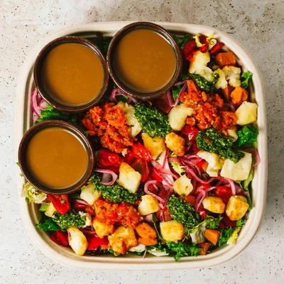 Halloumi & Roasted Veg Salad Platter