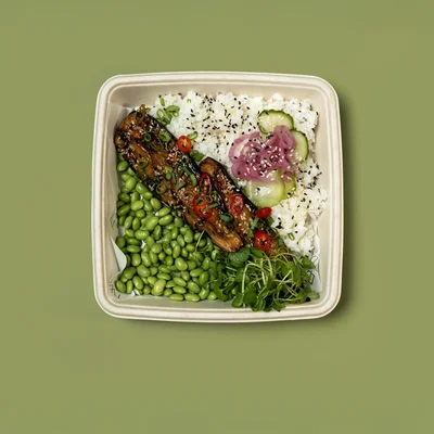 Aubergine & Sticky Rice Bowl