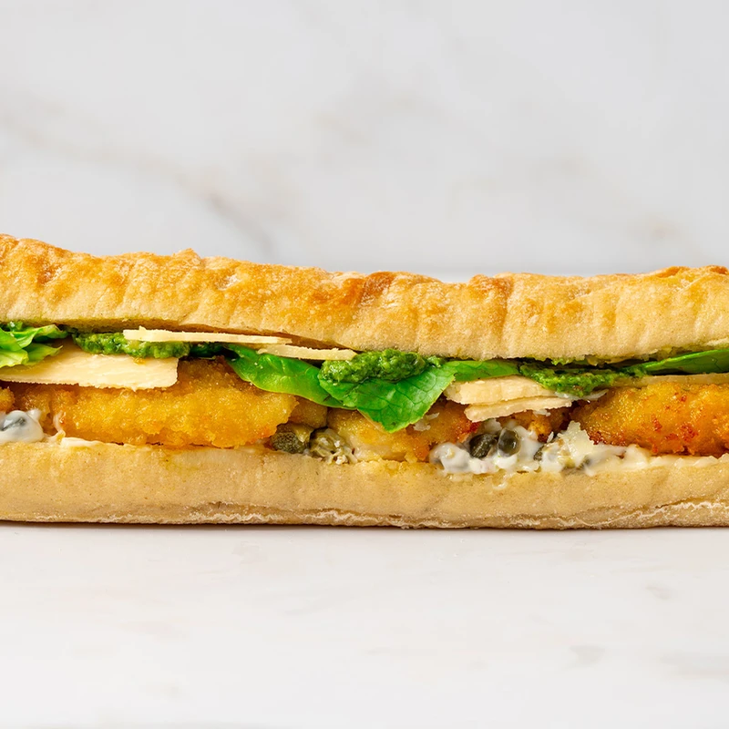 NEW! Pesto Chicken Milanese on Sourdough Ciabatta