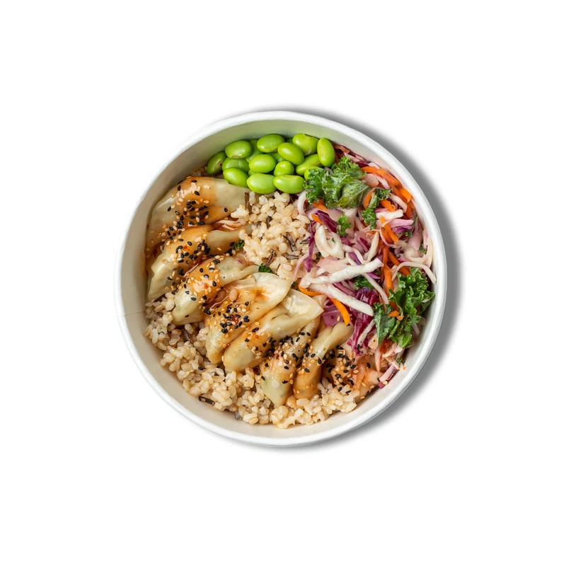 Sweet Chilli Dumpling Brown Rice Bowl