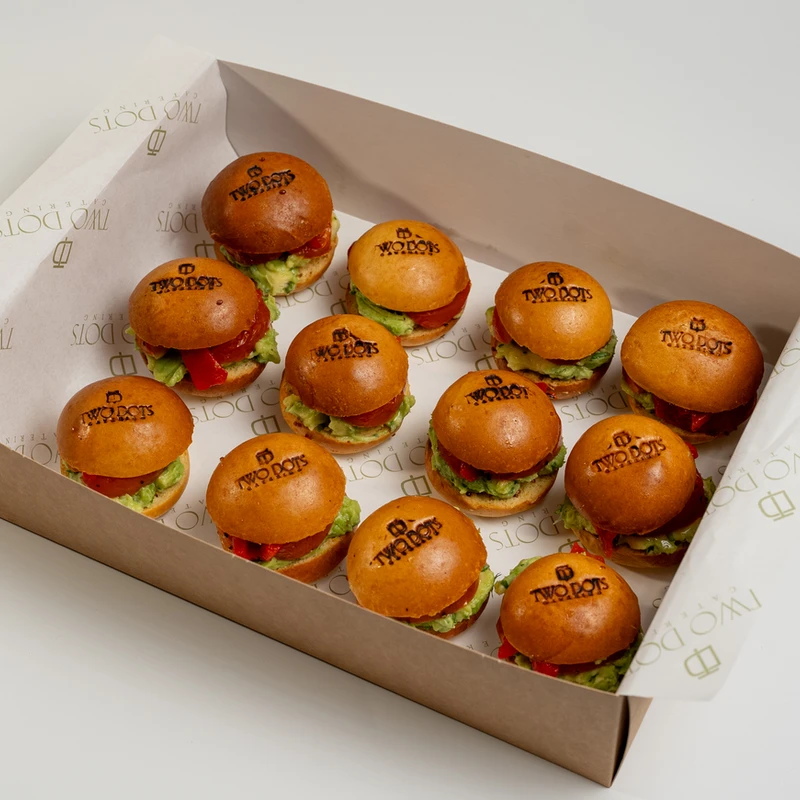 Avocado and Roasted Pepper Sliders