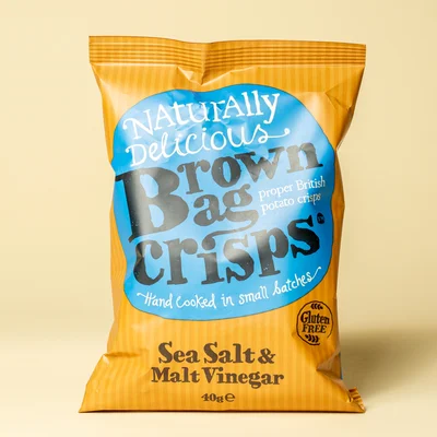Brown Bag Crisps Sea Salt & Malt Vinegar Crisps