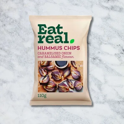 Eat Real Hummus Chips - Caramelised Onion & Balsamic (VE)