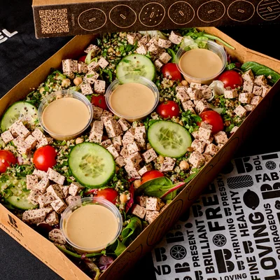 Plant-Based Quinoa & Herbed Tofu Sharing Salad