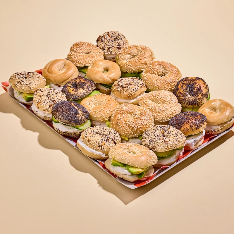 Plant-Based Cream Cheese Mini Bagel Platter
