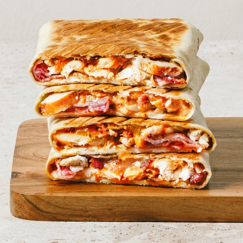 spicy chicken & bacon toasted wrap