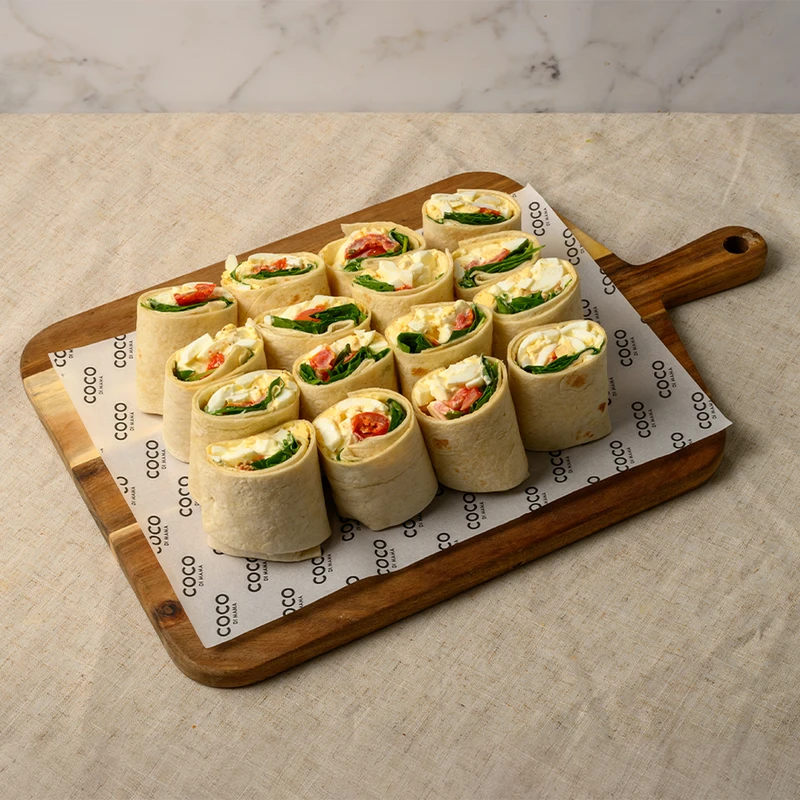 NEW! PLATTER - Sundried Tomato & Egg Wrap (V)