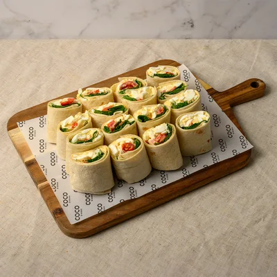 NEW! PLATTER - Sundried Tomato & Egg Wrap (V)