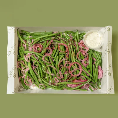Green Beans with Pickled Red Onions