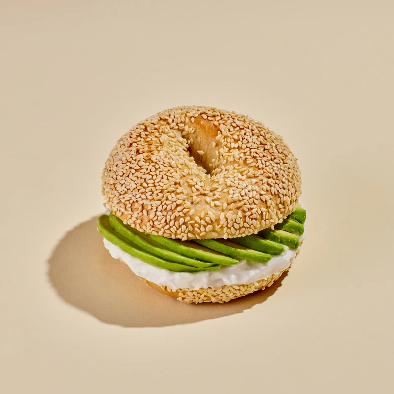 Cream Cheese and Avocado Bagel (Plant-Based)