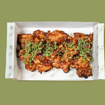 Roasted Grilled Harissa Chicken Thighs