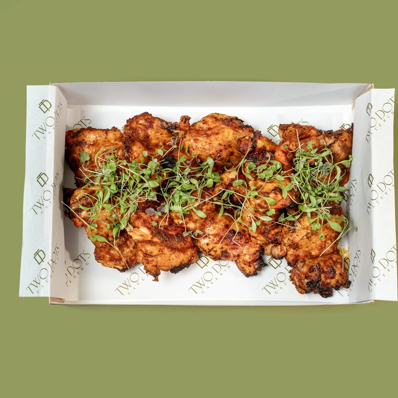 Roasted Grilled Harissa Chicken Thighs