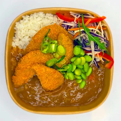 Pumpkin Karroke Katsu Curry and White Rice