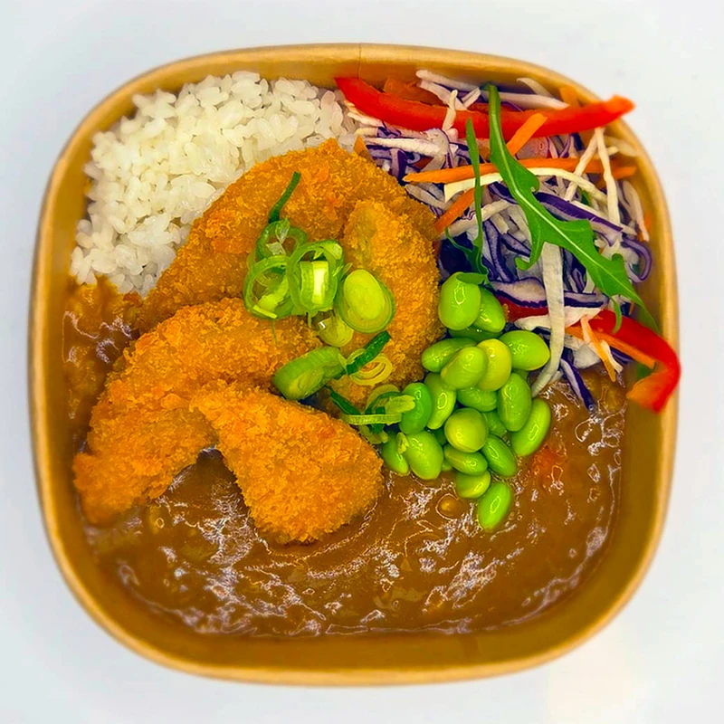 Pumpkin Karroke Katsu Curry and White Rice