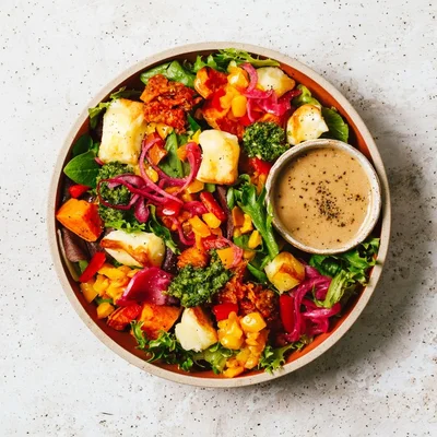 Halloumi & Roasted Veg Salad