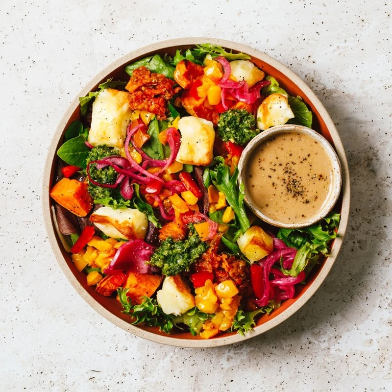 Halloumi & Roasted Veg Salad