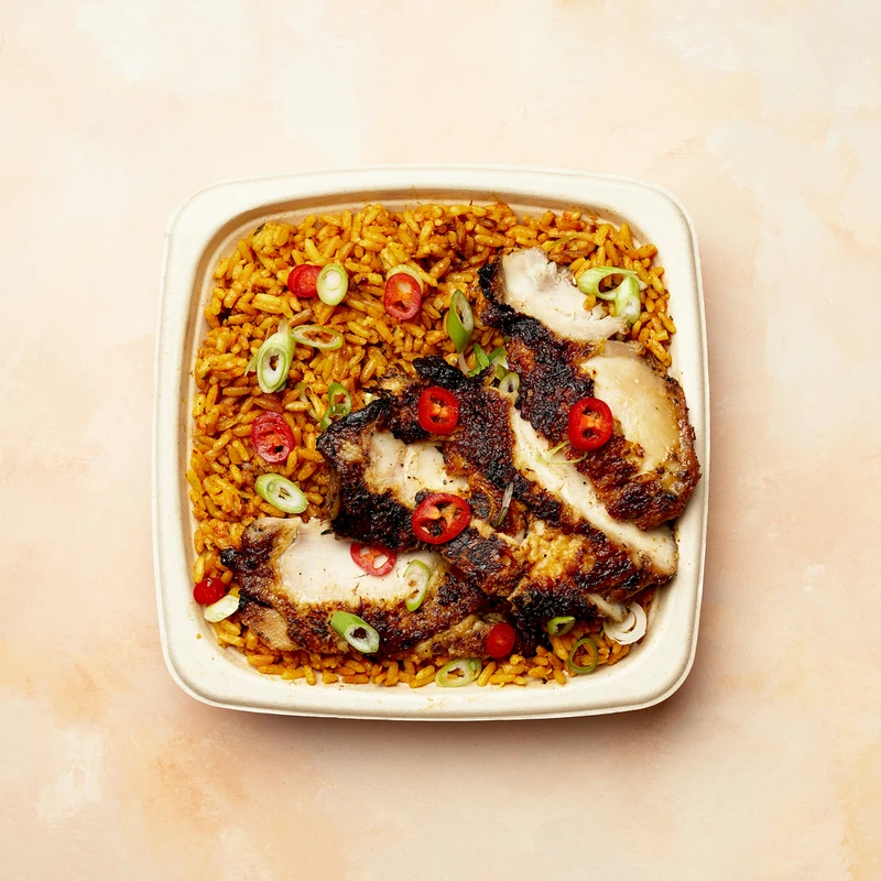 Jollof Rice with Grilled Chicken