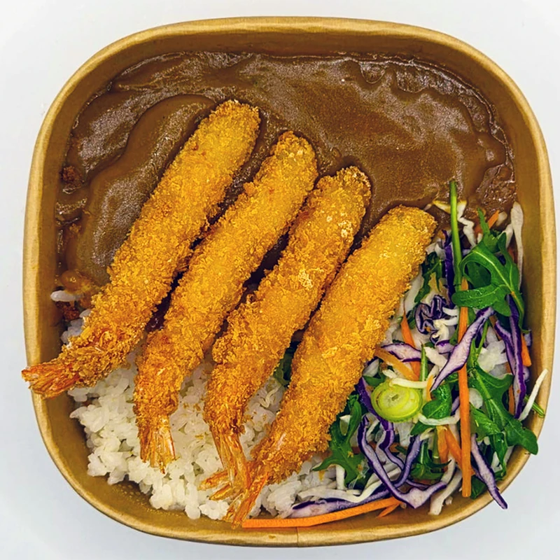 Prawn Katsu with White Rice
