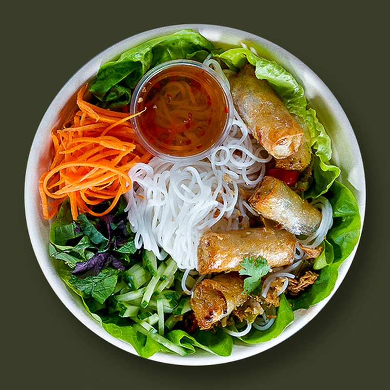 Veg Spring Roll Noodle Salad