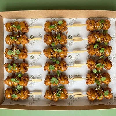 Karaage Chicken Skewers with Katsu Curry Mayo