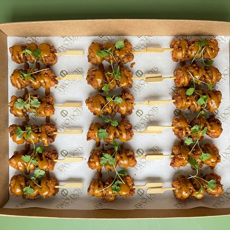 Karaage Chicken Skewers with Katsu Curry Mayo