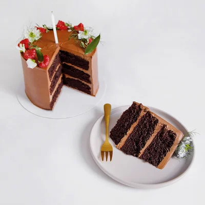 No Gluten Double Chocolate Celebration Cake