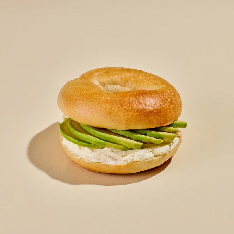 Cream Cheese & Avocado Bagel