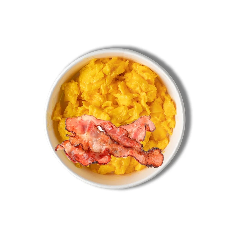 Scrambled Eggs & Smoked Bacon