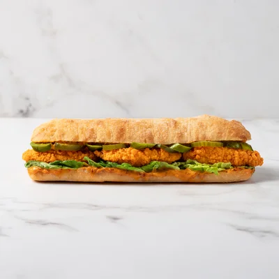 Hot Honey Chicken Parm on Sourdough Ciabatta