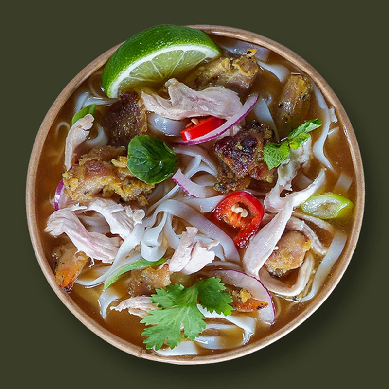Caramel and Pulled Chicken Pho