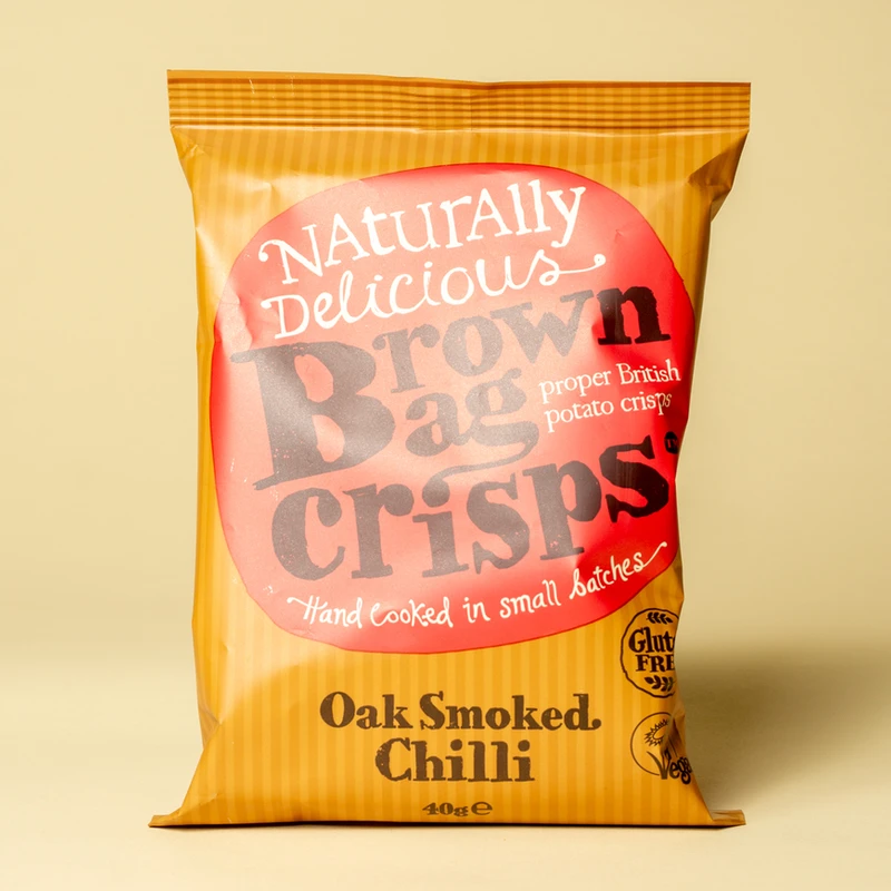 Brown Bag Crisps Oak Smoked Chilli