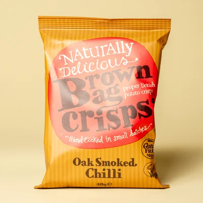 Brown Bag Crisps Oak Smoked Chilli