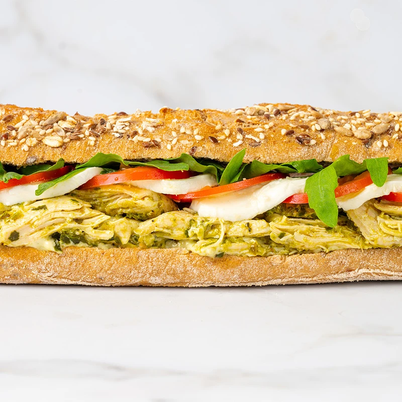 Pesto Chicken & Mozzarella on Multigrain Sourdough