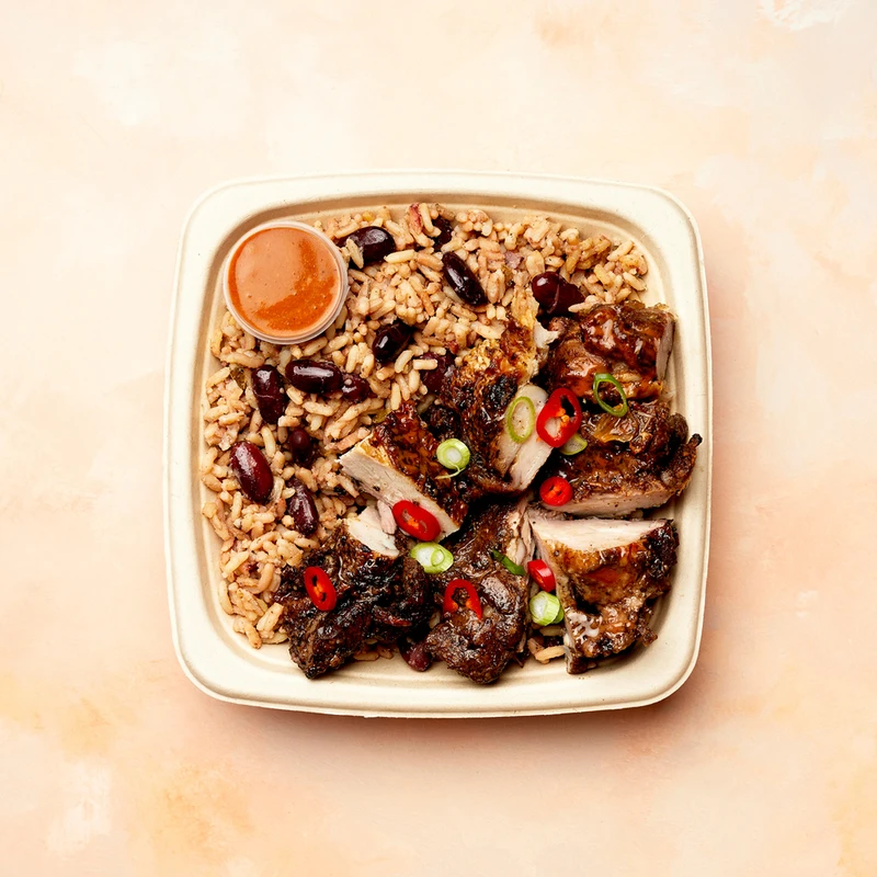 Dorothy's Jerk Chicken & Rice and Peas