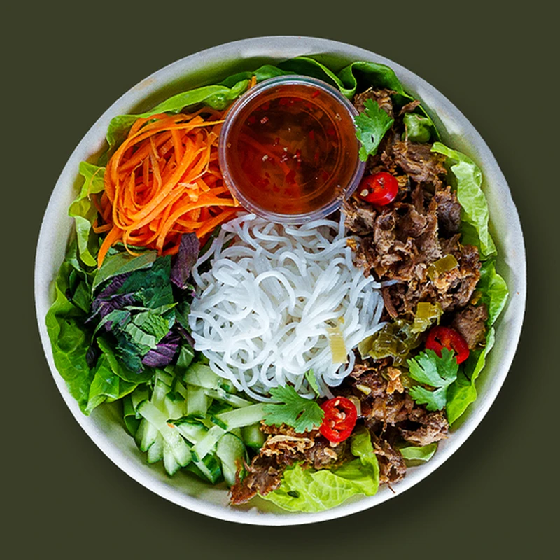 Pulled Mushroom Noodle salad